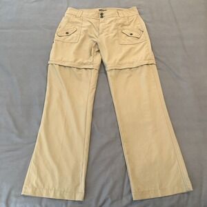 Rugged Exposure Pants Womens 10 Khaki Convertible Zip Off Hiking Outdoor Pockets
